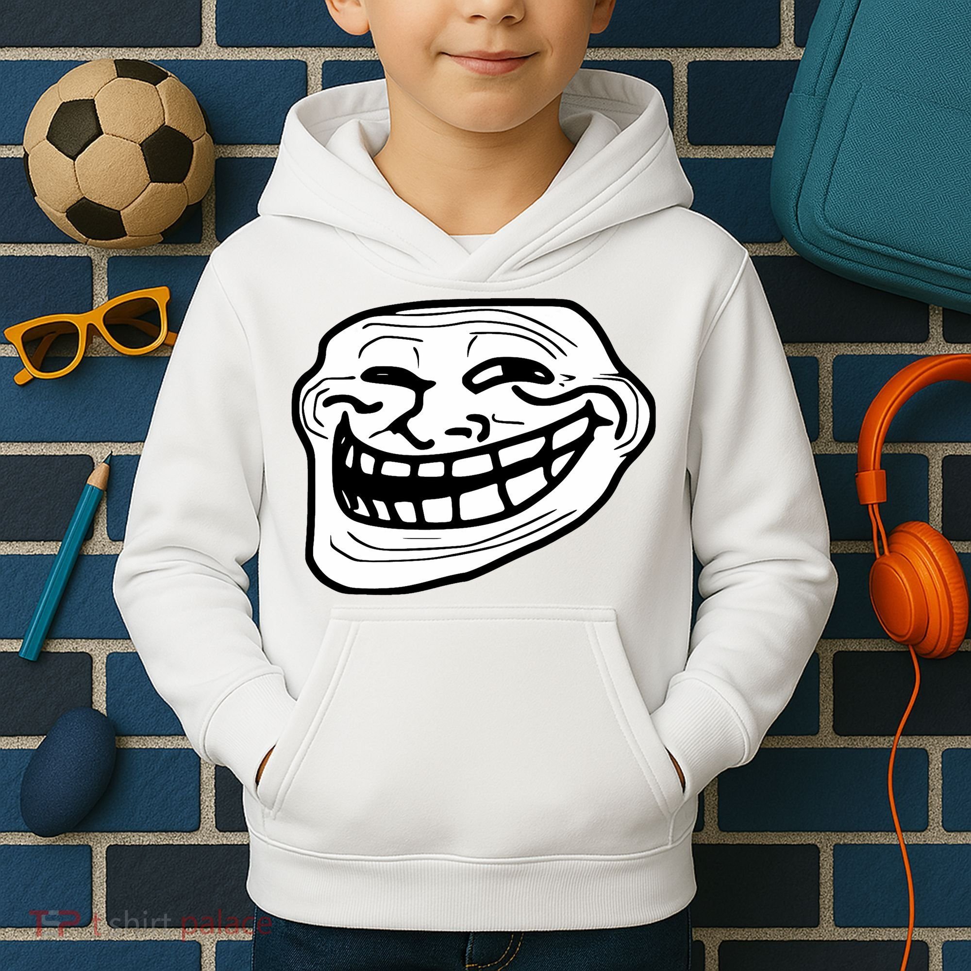 Troll Face Meme Funny Dank Meme Troll Face Kids Hoodie