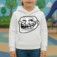 Troll Face Meme Funny Dank Meme Troll Face Kids Hoodie thumb 3