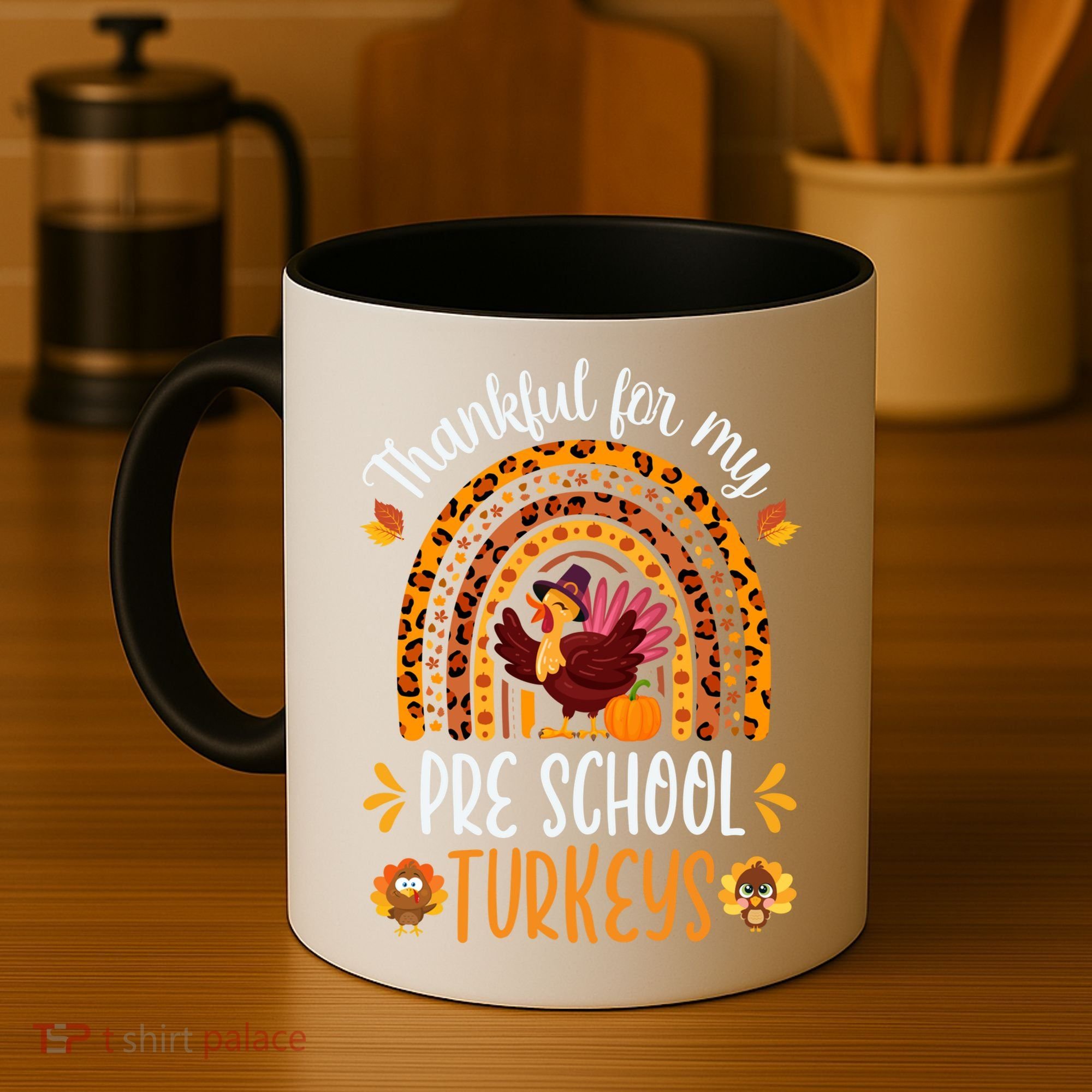 Thankful For My Pre School Turkeys Fall Thanksgiving Teacher Meaningful Gift Coffee Mug