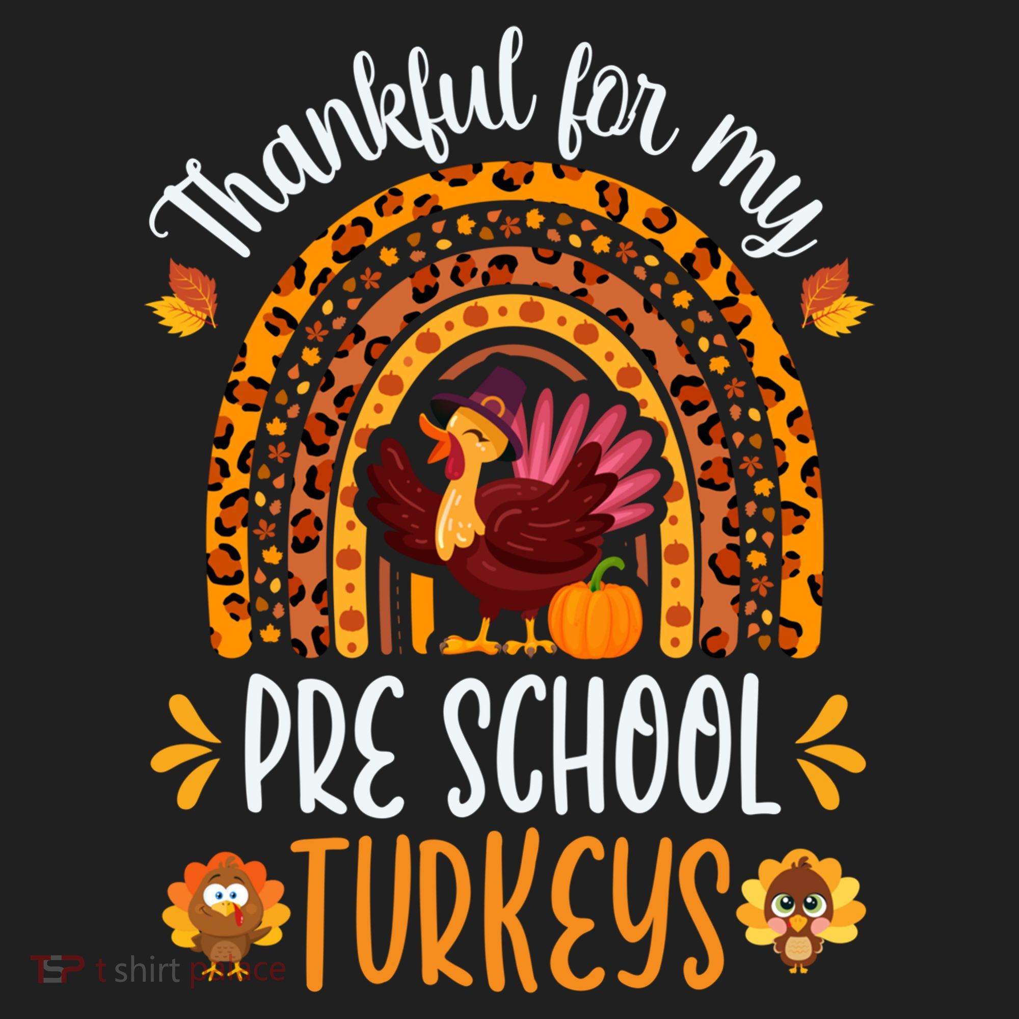 Thankful For My Pre School Turkeys Fall Thanksgiving Teacher Meaningful Gift Golf Towel