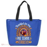 Thankful For My Pre School Turkeys Fall Thanksgiving Teacher Meaningful Gift Tote Bag thumb 0