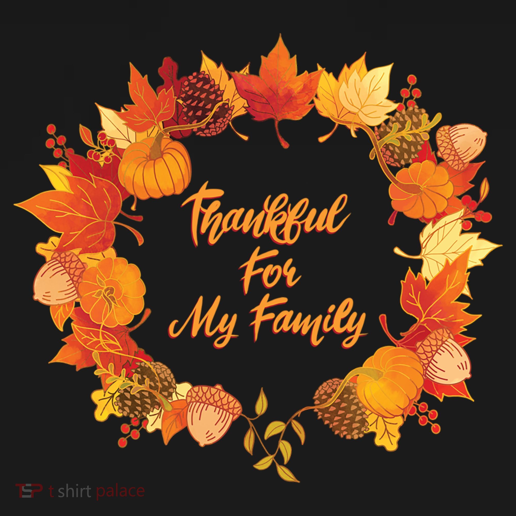 Thankful For My Family Holiday Wreath Thanksgiving Fall Gift Women's Hoodie