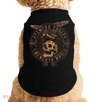 Tempus Fugit Memento Mori Latin Phrase Doggie Tank