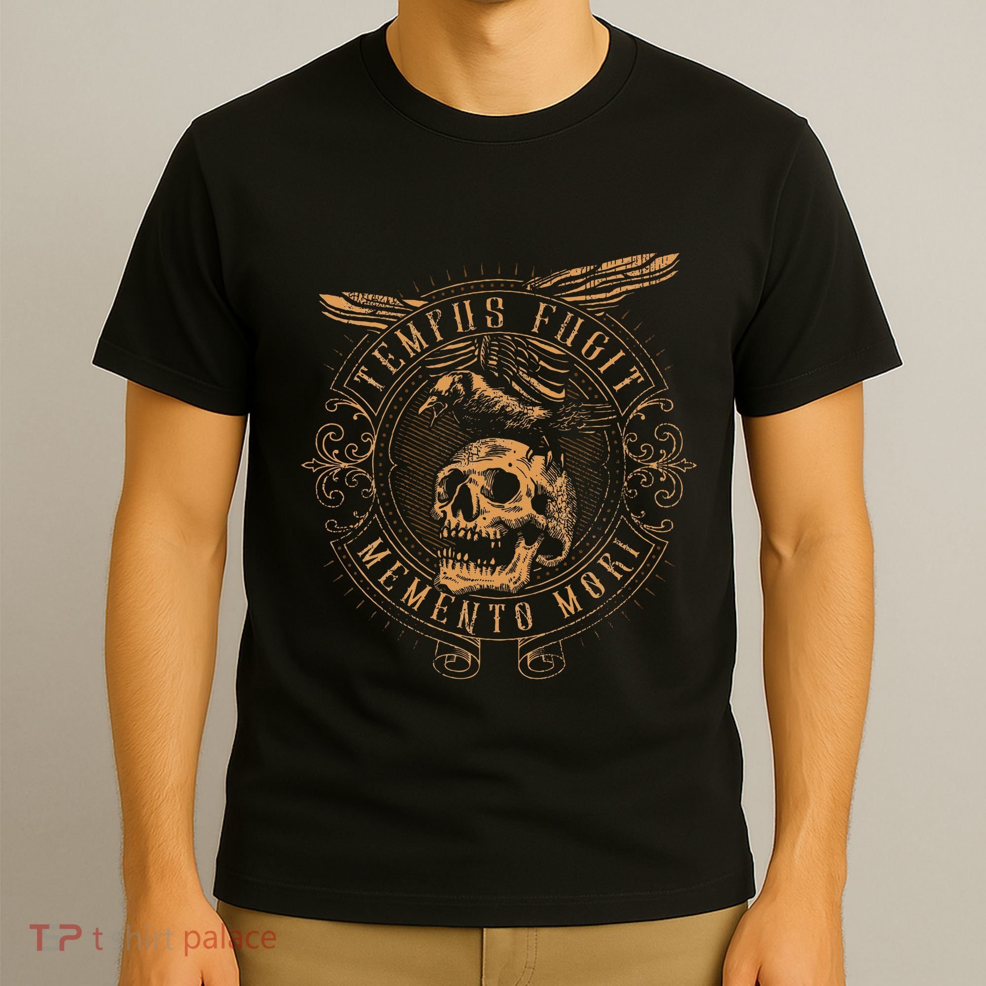 Tempus Fugit Memento Mori Latin Phrase T-Shirt