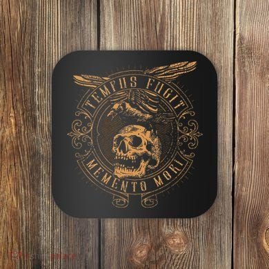 Tempus Fugit Memento Mori Latin Phrase Coaster