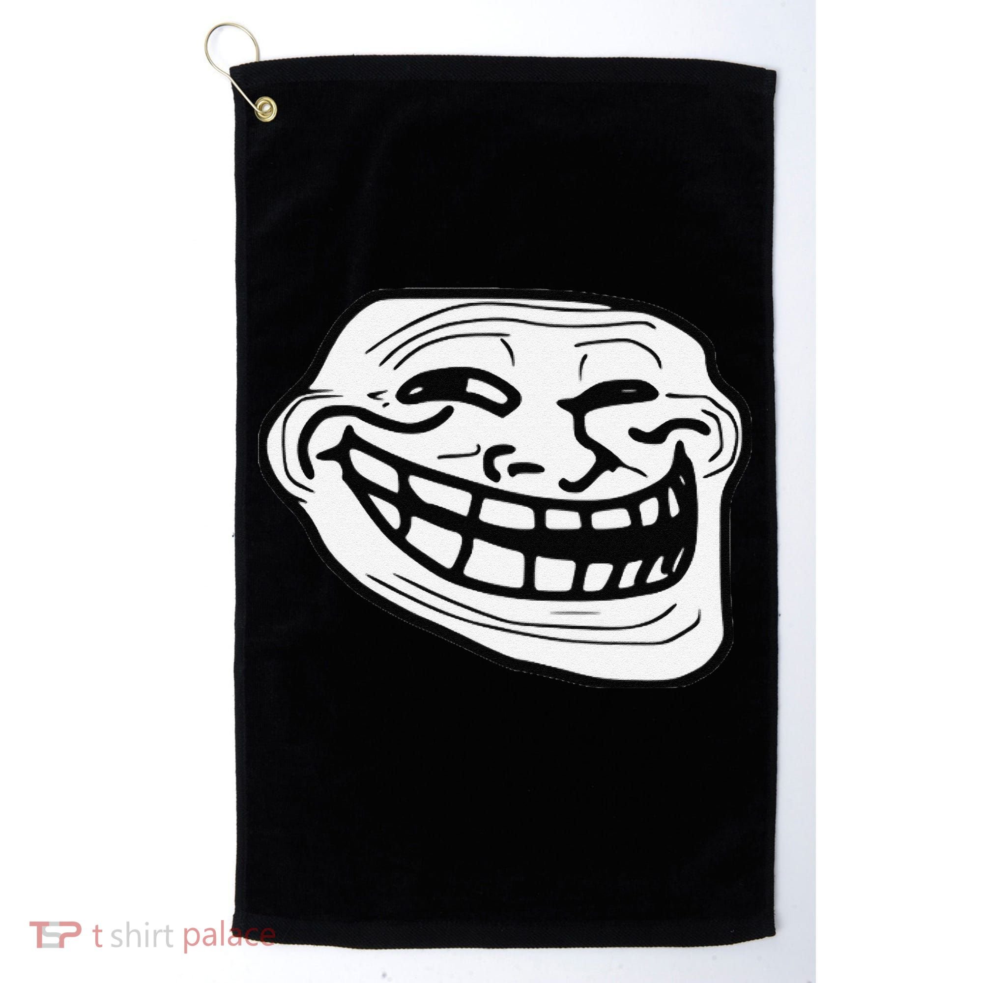 Troll Face Meme Funny Dank Meme Troll Face Golf Towel