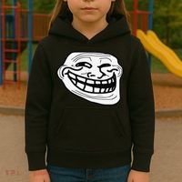Troll Face Meme Funny Dank Meme Troll Face Kids Hoodie thumb 3