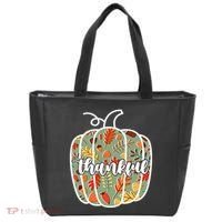 Thankful Fall Nature Pumpkin Tote Bag thumb 0