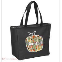 Thankful Fall Nature Pumpkin Tote Bag thumb 2