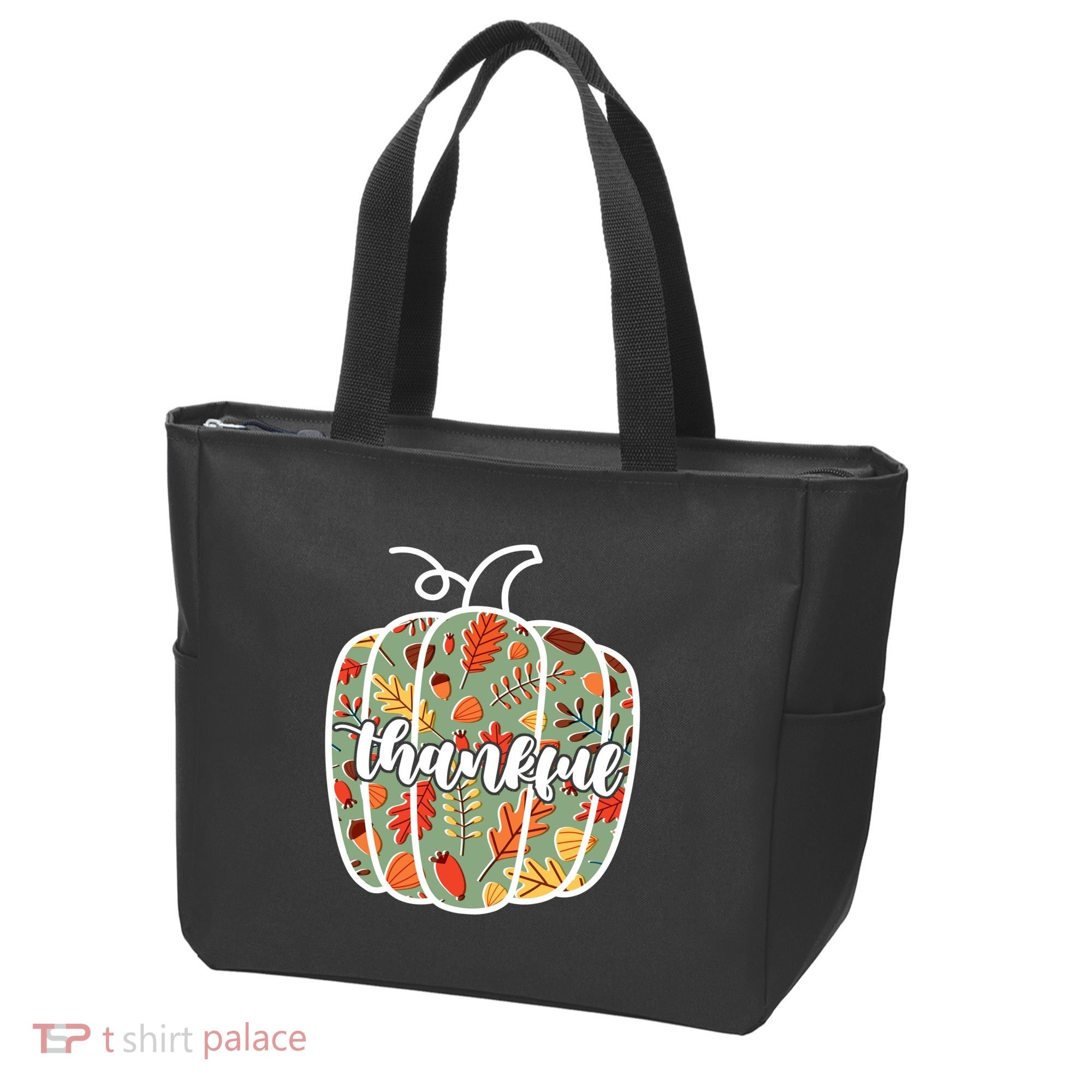 Thankful Fall Nature Pumpkin Tote Bag