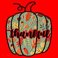 Thankful Fall Nature Pumpkin Santa Hat thumb 1