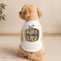 Thankful Fall Nature Pumpkin Doggie Tank thumb 2