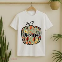 Thankful Fall Nature Pumpkin T-Shirt thumb 2