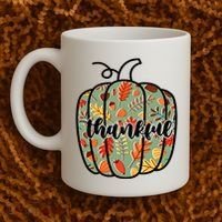Thankful Fall Nature Pumpkin Coffee Mug thumb 2