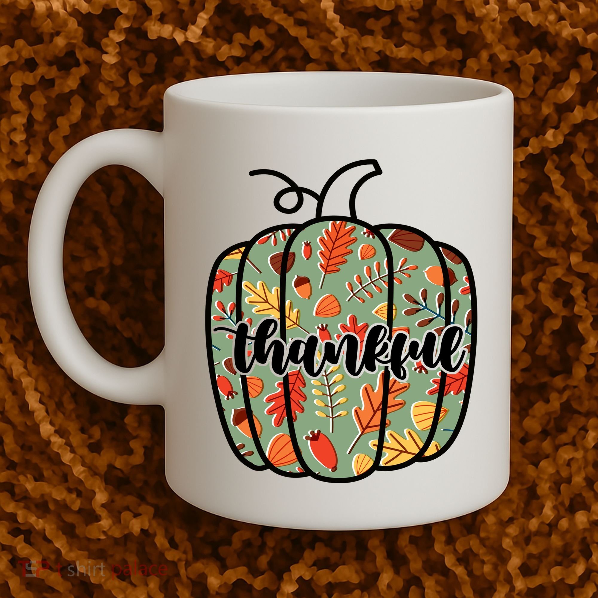 Thankful Fall Nature Pumpkin Coffee Mug