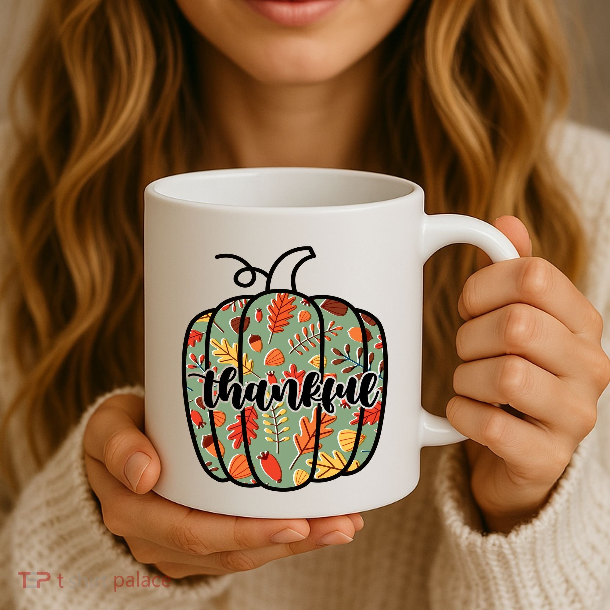 Thankful Fall Nature Pumpkin Coffee Mug