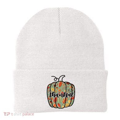 Thankful Fall Nature Pumpkin Beanie