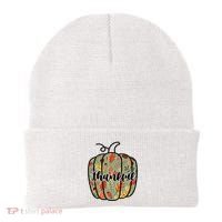Thankful Fall Nature Pumpkin Beanie thumb 0