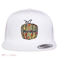 Thankful Fall Nature Pumpkin Flat Bill Trucker Hat thumb 0