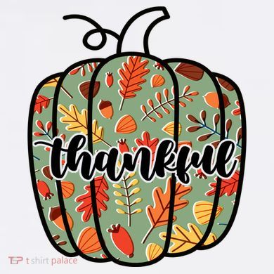 Thankful Fall Nature Pumpkin Flat Bill Trucker Hat