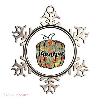 Thankful Fall Nature Pumpkin Ornament