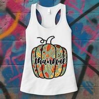 Thankful Fall Nature Pumpkin Women's Tank Top thumb 3