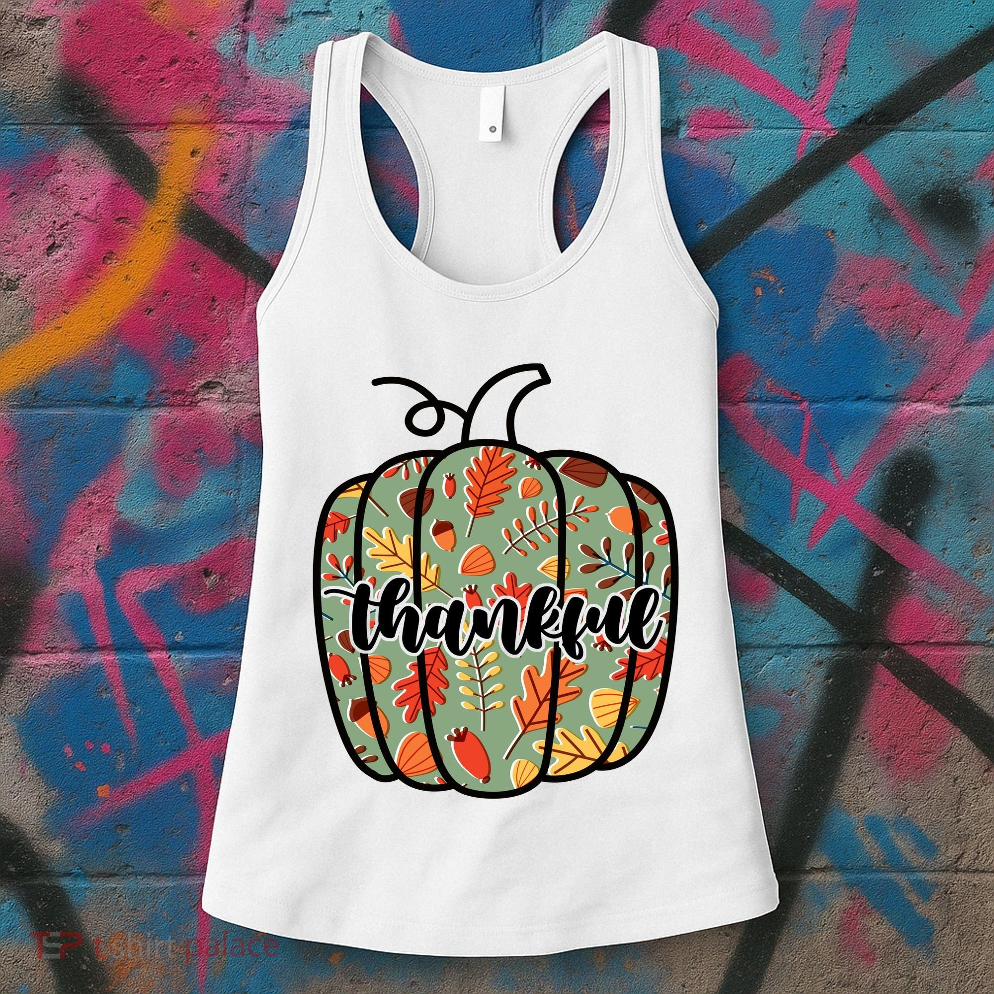 Thankful Fall Nature Pumpkin Women's Tank Top