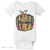 Thankful Fall Nature Pumpkin Baby Bodysuit thumb 0