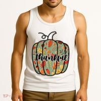 Thankful Fall Nature Pumpkin Tank Top thumb 3