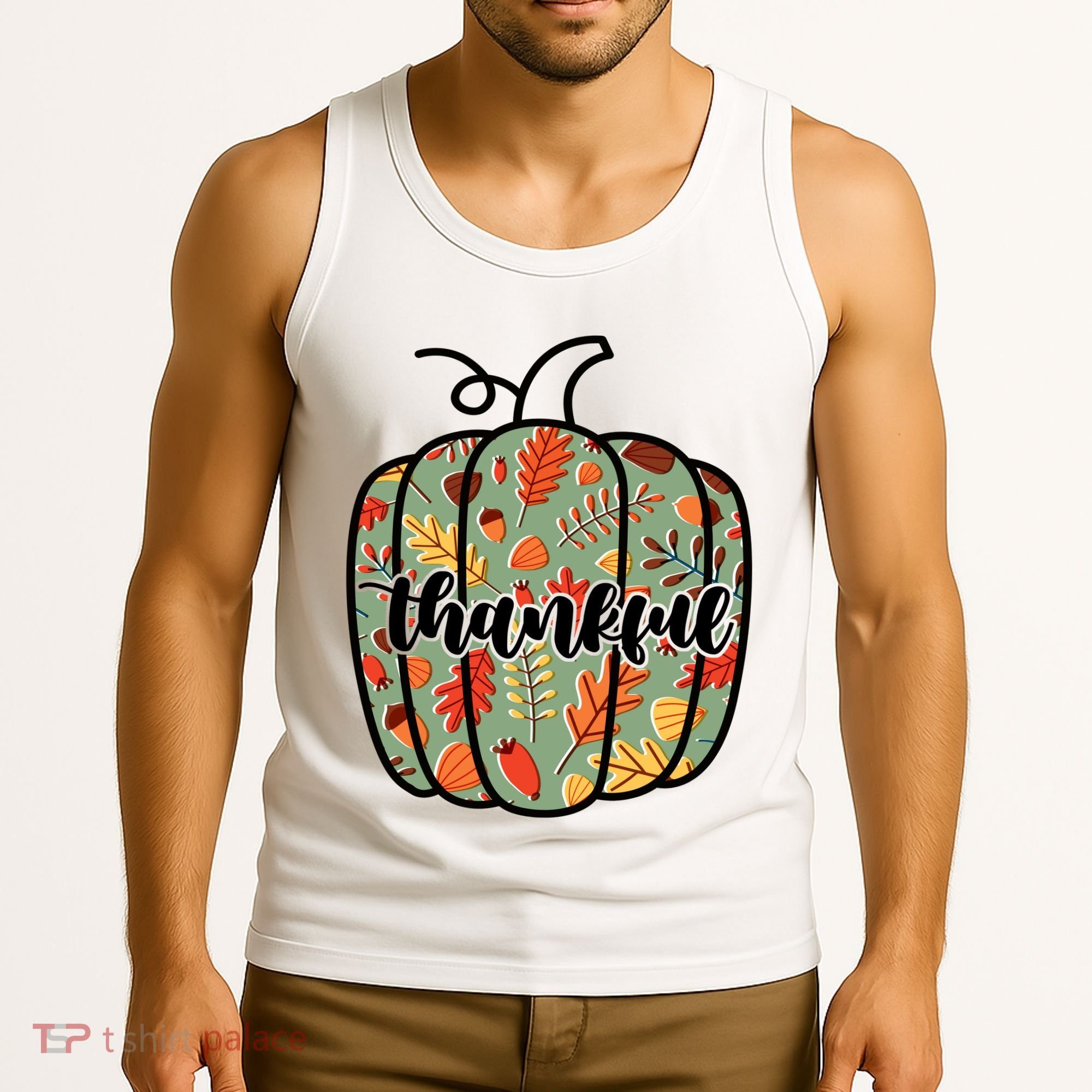 Thankful Fall Nature Pumpkin Tank Top