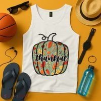 Thankful Fall Nature Pumpkin Tank Top thumb 4