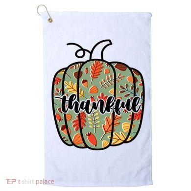 Thankful Fall Nature Pumpkin Golf Towel