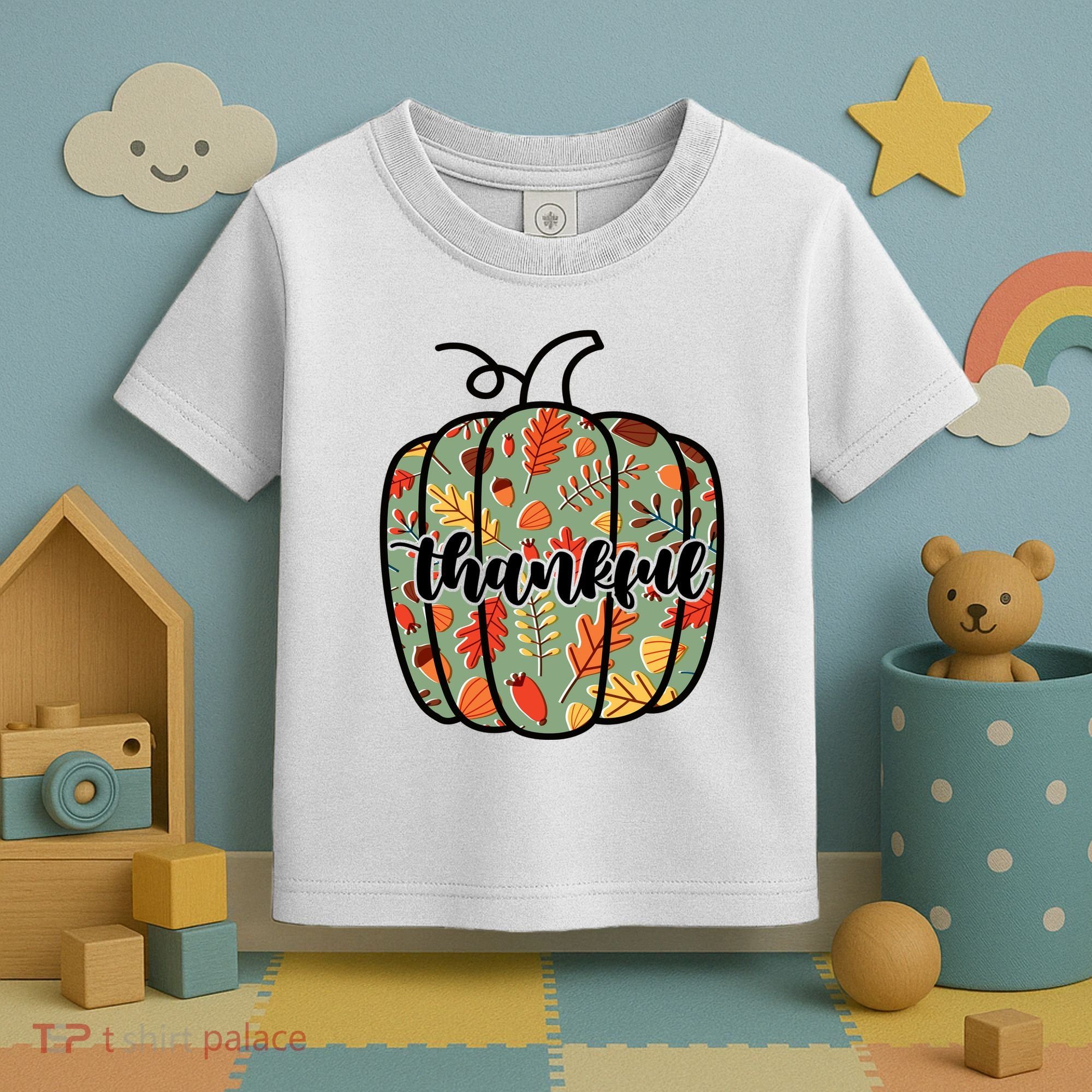 Thankful Fall Nature Pumpkin Toddler T-Shirt