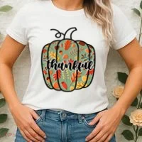 Thankful Fall Nature Pumpkin Women's T-Shirt thumb 2