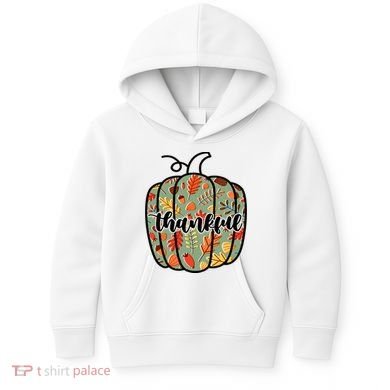 Thankful Fall Nature Pumpkin Kids Hoodie