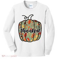 Thankful Fall Nature Pumpkin Kids Long Sleeve Shirt thumb 0