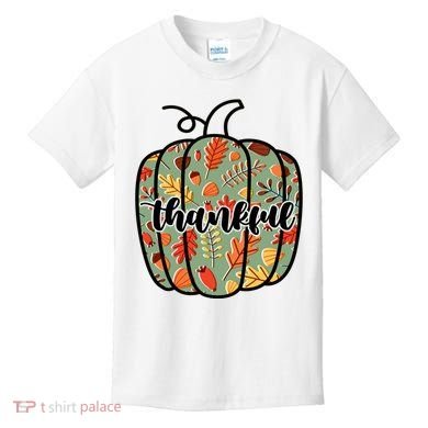 Thankful Fall Nature Pumpkin Kids T-Shirt