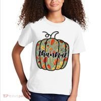 Thankful Fall Nature Pumpkin Kids T-Shirt thumb 2