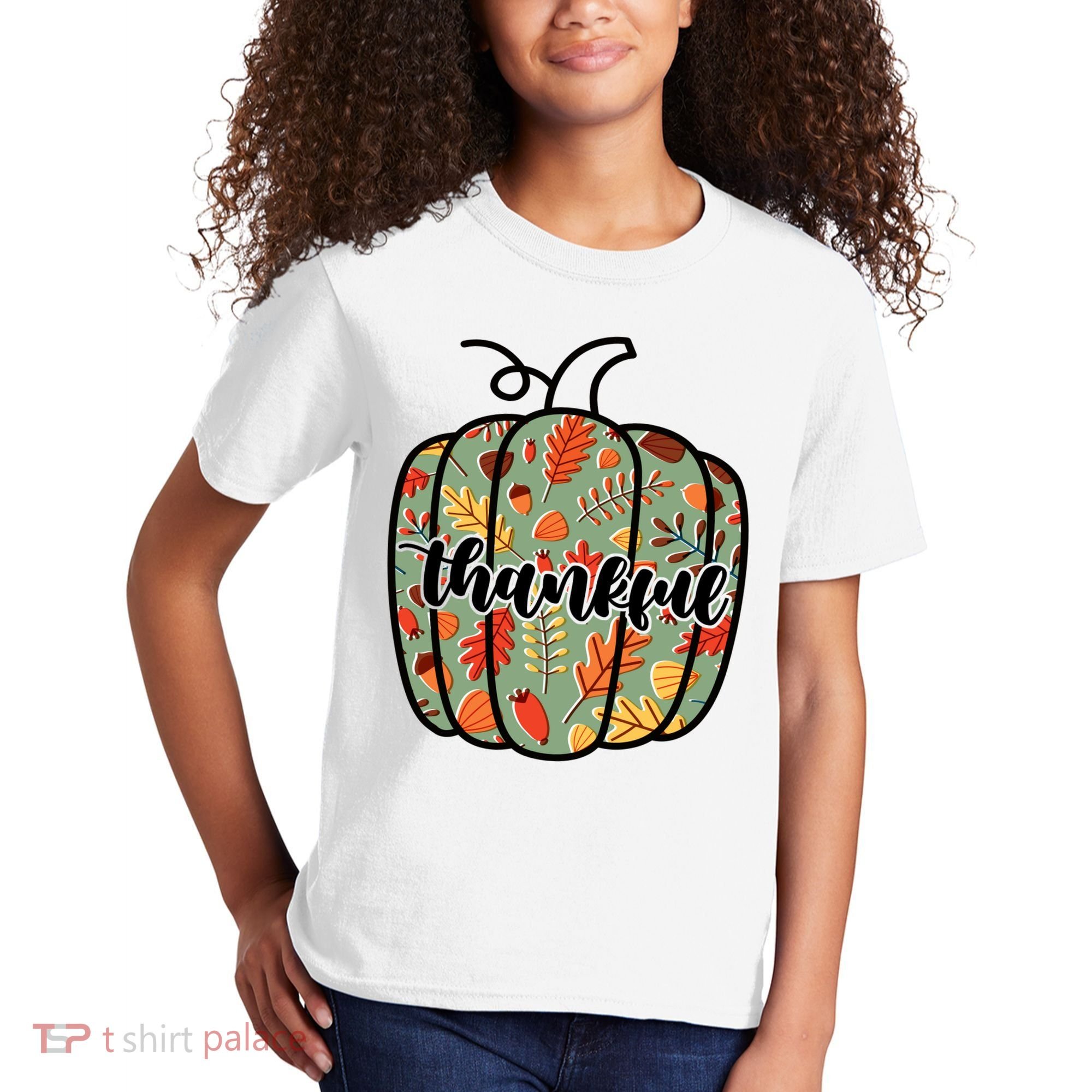 Thankful Fall Nature Pumpkin Kids T-Shirt