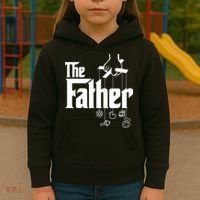 The Father New Daddy Expecting Baby Gift Kids Hoodie thumb 3