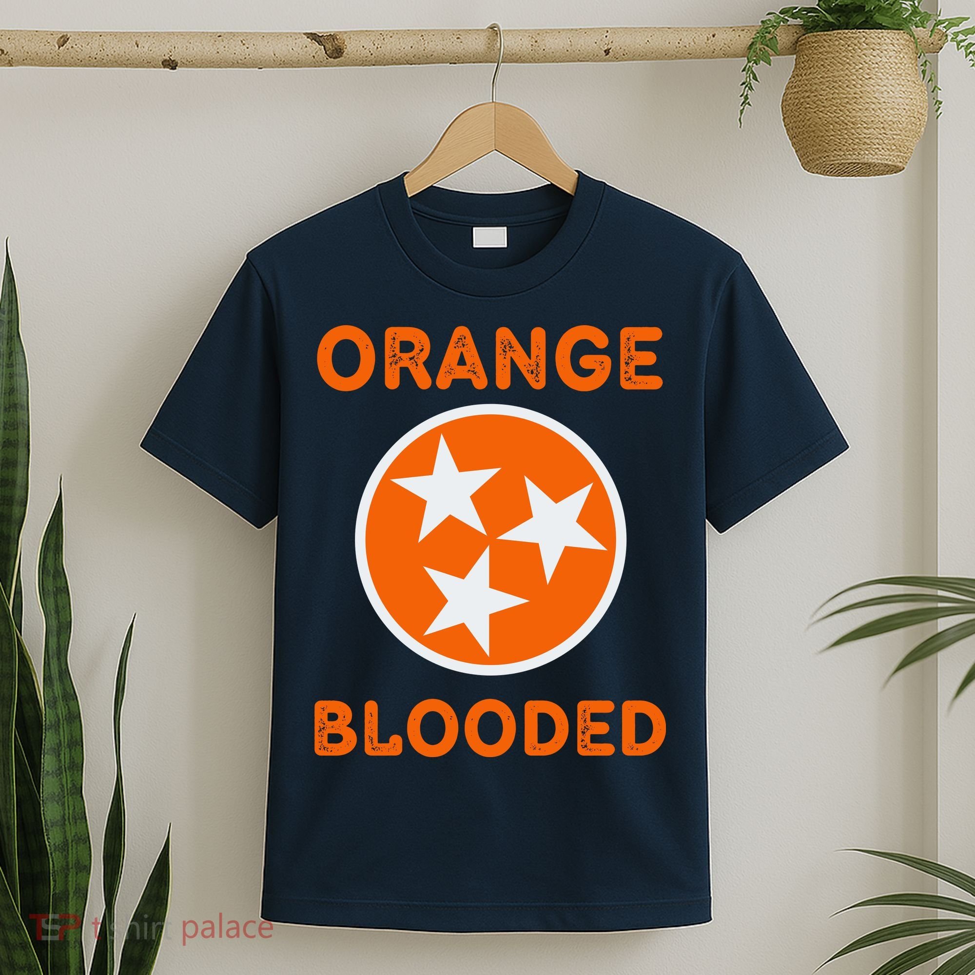 Tennessee Fan Orange Blooded Vol Sports Fan State Flag TN T-Shirt