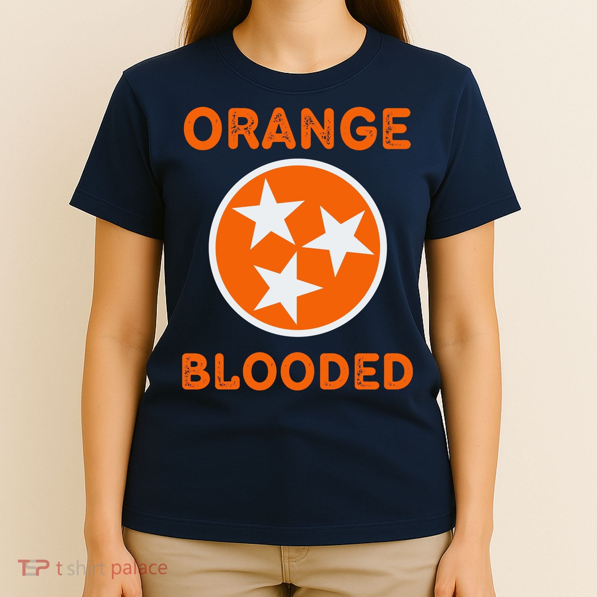 Tennessee Fan Orange Blooded Vol Sports Fan State Flag TN T-Shirt