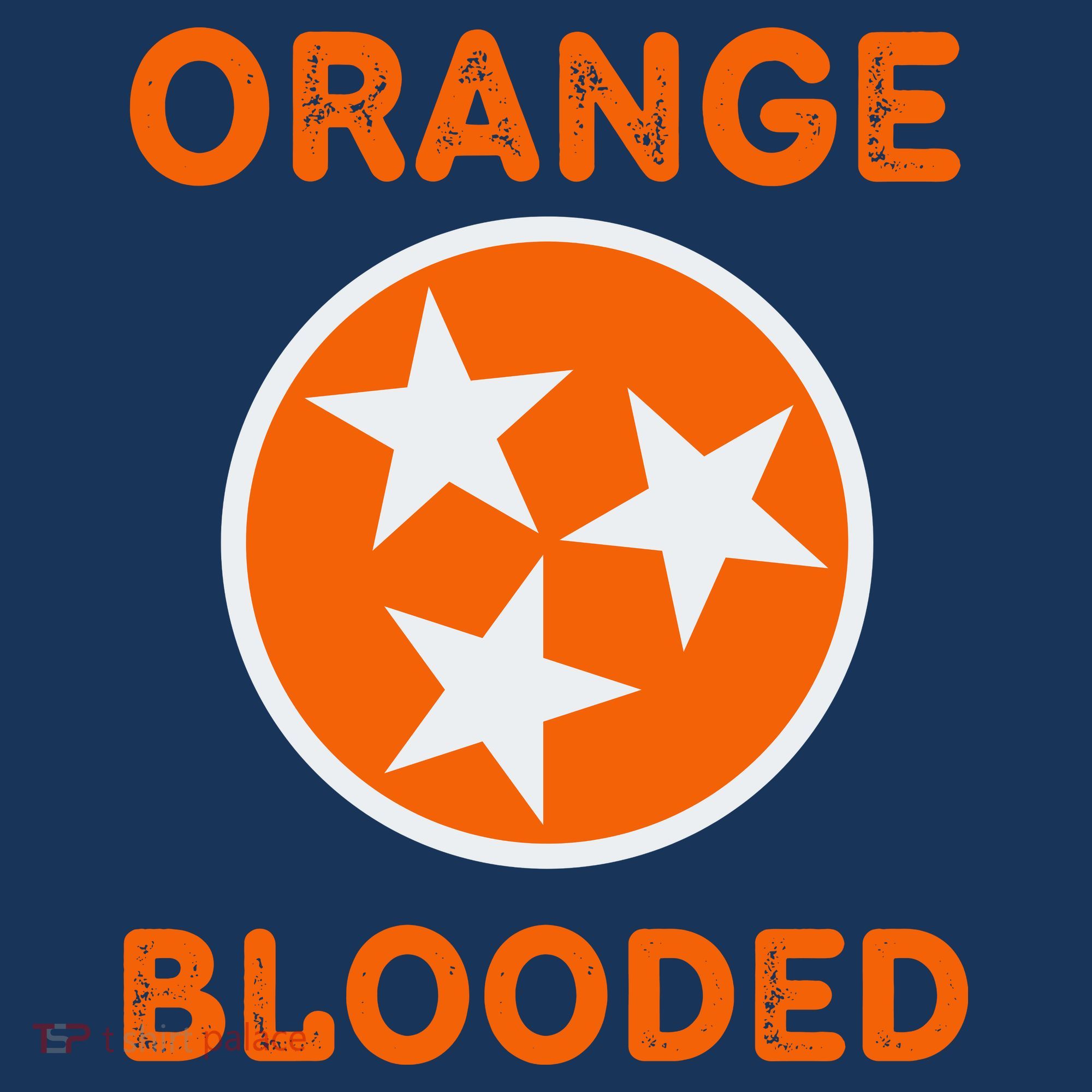 Tennessee Fan Orange Blooded Vol Sports Fan State Flag TN T-Shirt