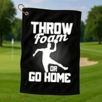 Throw Foam Or Go Home Gaga Ball Dodgeball Game Cute Gift Golf Towel thumb 1
