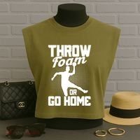 Throw Foam Or Go Home Gaga Ball Dodgeball Game Cute Gift Garment-Dyed Women's Muscle Tee thumb 3