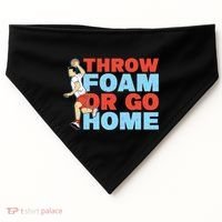 Throw Foam Or Go Home Gaga Ball Dodgeball Game Gift USA-Made Doggie Bandana thumb 0