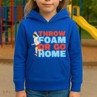Throw Foam Or Go Home Gaga Ball Dodgeball Game Gift Kids Hoodie thumb 3