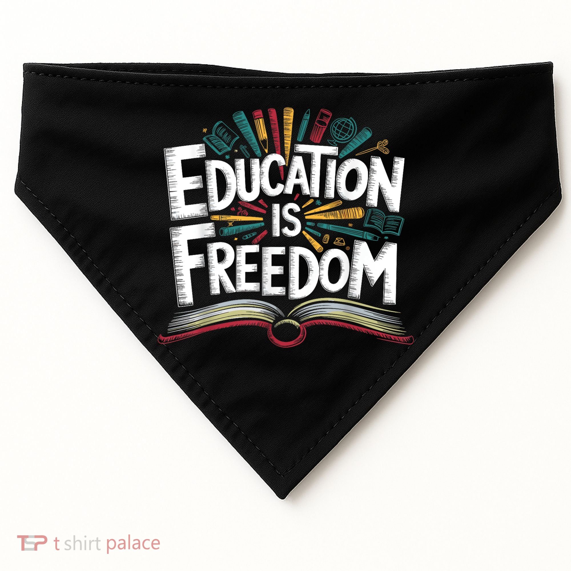 The Freedom Of Knowledge Black History Teacher USA-Made Doggie Bandana