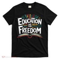 The Freedom Of Knowledge Black History Teacher T-Shirt thumb 0
