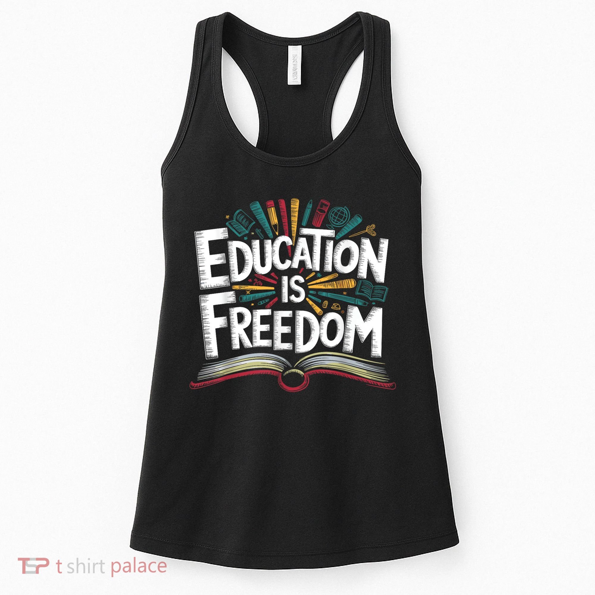 The Freedom Of Knowledge Black History Teacher Women's Tank Top